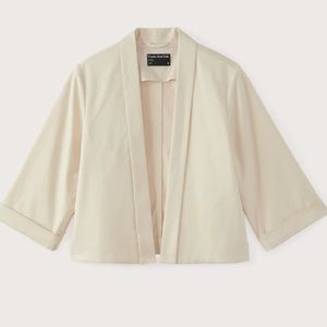 Frank and Oak The Cropped Overpiece in Beiges Size Small
